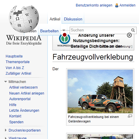 Fahrzeugvollverklebung - Wikipedia